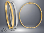 Load image into Gallery viewer, 14K Gold Bangle Bracelet: Stackable Hinged Design, 3mm/4mm Width
