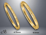 Load image into Gallery viewer, 14K Gold Bangle Bracelet Fancy Diamond Cut Design in 4.75mm or 6.5mm