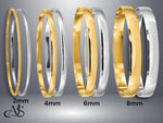 Load image into Gallery viewer, 14K Solid Gold Bangle Bracelet: Yellow or White, Custom Engraving