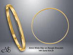 Load image into Gallery viewer, 14K Solid Gold Bangle Bracelet: Yellow or White, Custom Engraving