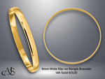 Load image into Gallery viewer, 14K Solid Gold Bangle Bracelet: Yellow or White, Custom Engraving