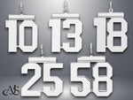 Load image into Gallery viewer, Sterling Silver Number Pendant: Single or Double Digit Charm