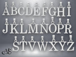 Load image into Gallery viewer, Solid Gold Letters 10K 14K Yellow and White Gold Alphabet Pendant Charms