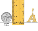 Load image into Gallery viewer, Solid 14K Gold Textured Letter Initials Alphabet Pendant Charms