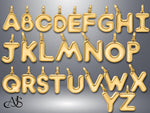 Load image into Gallery viewer, Solid 14K Gold Alphabet Soup Style Balloon Font Letter Pendant Charm - All Letters A-Z