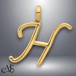 Load image into Gallery viewer, Solid 14K Gold Fancy Modern Freehand Letter Pendant Charm - All Letters A-Z