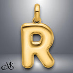 Load image into Gallery viewer, Solid 14K Gold Alphabet Soup Style Balloon Font Letter Pendant Charm - All Letters A-Z