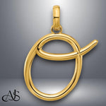 Load image into Gallery viewer, Solid 14K Gold Fancy Modern Freehand Letter Pendant Charm - All Letters A-Z