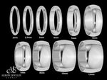 Load image into Gallery viewer, 14K White Gold Half Round Wedding Band with Free Engraving