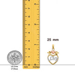 Load image into Gallery viewer, 14K Two-Tone Gold LOVE Inside Heart Pendant with Necklace Chain Options