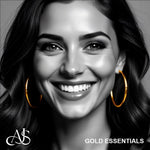 Load image into Gallery viewer, Gold Endless Hoop Earrings 10K and 14K - Extra-Small to Extra-Large Sizes Lightweight Thin 1.50mm