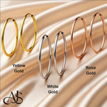 Load image into Gallery viewer, Gold Endless Hoop Earrings 10K and 14K - Extra-Small to Extra-Large Sizes Lightweight Thin 1.50mm