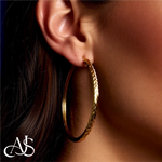 Load image into Gallery viewer, Gold Diamond-cut Square Tube Endless Hoop Earrings 10K and 14K - Lightweight Thin 1.35mm