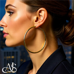 Load image into Gallery viewer, Gold Polished Classic Tube Hinged Wire Hoop Earrings 14K Yelllow White and Rose Gold - Lightweight Thin 3mm