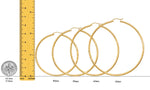 Load image into Gallery viewer, Gold Hoop Earrings Satin and Diamond-cut Texture - 10K and 14K Yellow, White and Rose Gold - Lightweight Thin 2mm