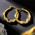 Load image into Gallery viewer, 14K Yellow Gold Rams Head Hoop Earrings