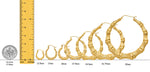 Load image into Gallery viewer, 14K Yellow Gold Lightweight Bamboo Hoop Earrings
