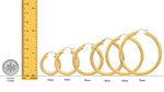 Load image into Gallery viewer, 10K and 14K Yellow Gold Diamond-cut Texture Hoop Earrings - Lightweight Thin 4mm
