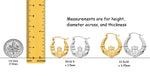 Load image into Gallery viewer, 14K Yellow and White Gold Diamond-cut Finish Claddagh Hoop Earrings