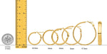 Load image into Gallery viewer, Gold Half Round Omage Backs Hoop Earrings - 10K and 14K Yellow or White Gold - Lightweight Thin 5mm