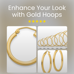 Load image into Gallery viewer, Gold Square Tube Hoop Earrings - 10K or 14K Yellow and White Gold - Lightweight Thin 2mm