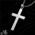 Load image into Gallery viewer, 14K White Gold Plain Engravable Cross Pendants