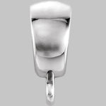 Load image into Gallery viewer, Bombe Tapered Semi-Polished Bail with ring in 10K/14K/18K Yellow White Rose Gold and Sterling Silver - Jewelry Findings