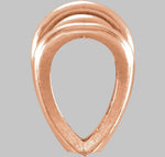Load image into Gallery viewer, Grooved Tapered Bail with ring in 14K/18K Yellow White Rose Gold , Sterling Silver, Continuum Sterling Silver and Platinum - Jewelry Findings