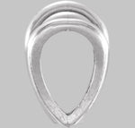 Load image into Gallery viewer, Grooved Tapered Bail with ring in 14K/18K Yellow White Rose Gold , Sterling Silver, Continuum Sterling Silver and Platinum - Jewelry Findings