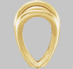 Load image into Gallery viewer, Grooved Tapered Bail with ring in 14K/18K Yellow White Rose Gold , Sterling Silver, Continuum Sterling Silver and Platinum - Jewelry Findings