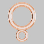 Load image into Gallery viewer, Circle Bail with ring in 10K/14K/18K Yellow White Rose Gold and Sterling Silver - Jewelry Findings