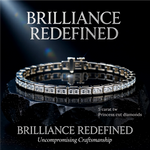 Load image into Gallery viewer, Lab Grown Princess Diamond Tennis Bracelet in 14K White or Yellow Gold for Women
