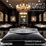 Load image into Gallery viewer, Lab Grown Princess Diamond Tennis Bracelet in 14K White or Yellow Gold for Women