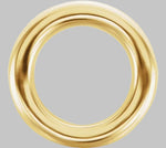Load image into Gallery viewer, Semi Polished Circle Bail in 10K/14K/18K Yellow White Rose Gold, Sterling Silver and Platinum - Jewelry Findings