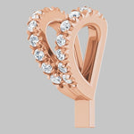 Load image into Gallery viewer, Lab-Grown Diamond French-Set Rabbit Ear Bail in 14K Yellow White Rose Gold and Platinum - Jewelry Findings