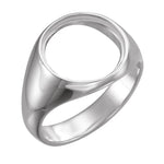 Load image into Gallery viewer, Mens Coin Ring Mounting 10K 14K Yellow White Gold, Platinum and Sterling Silver in 13mm and 13.9mm Coin Size