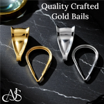 Load image into Gallery viewer, 14K Yellow White Gold Semi-Polished Tapered Pinched Bail