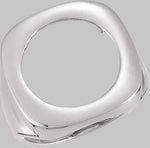 Load image into Gallery viewer, Coin Frame Bezel Tab Back Setting Ring Mounting in 10K/14K/18K Yellow White Gold, Sterling Silver and Platinum with 13mm and 13.9mm Coin Size