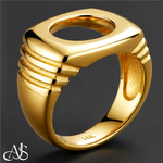 Load image into Gallery viewer, Coin Frame Bezel Ring Mounting in 10K/14K/18K Yellow White Gold, Sterling Silver and Platinum - Ring Size 10 with 13.9mm, 15mm Coin Size