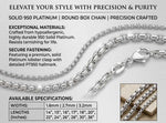 Load image into Gallery viewer, Round Box 950 Platinum Chain Necklace Widths 1.6mm, 2.7mm, and 3.2mm