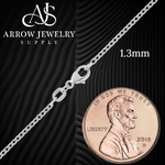 Load image into Gallery viewer, Round Cable Link Solid 950 Platinum Chain Necklace 1mm-2.3mm Widths