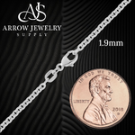 Load image into Gallery viewer, Round Cable Link Solid 950 Platinum Chain Necklace 1mm-2.3mm Widths