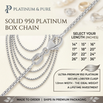 Load image into Gallery viewer, Venetian Box Chain Necklace 1mm Width Solid 950 Platinum