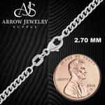 Load image into Gallery viewer, Curb Link 950 Platinum Chain Necklace 1.0mm, 1.80mm, 2.70mm Widths