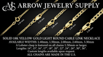 Load image into Gallery viewer, 18K Yellow Solid Gold Light Round Cable Links Necklace Chain