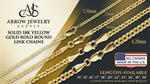 Load image into Gallery viewer, 18K Yellow Solid Gold Rolo Round Links Necklace Chain