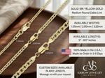 Load image into Gallery viewer, 18K Yellow Solid Gold Medium Round Cable Bracelet