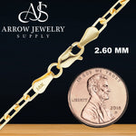 Load image into Gallery viewer, 18K Yellow Solid Gold Elongated Diamond Cut Cable Bracelet