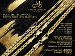 Load image into Gallery viewer, 18K Solid Yellow Gold Rolo Link Bracelet
