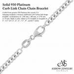 Load image into Gallery viewer, Solid 950 Platinum Curb Cuban Link Bracelet